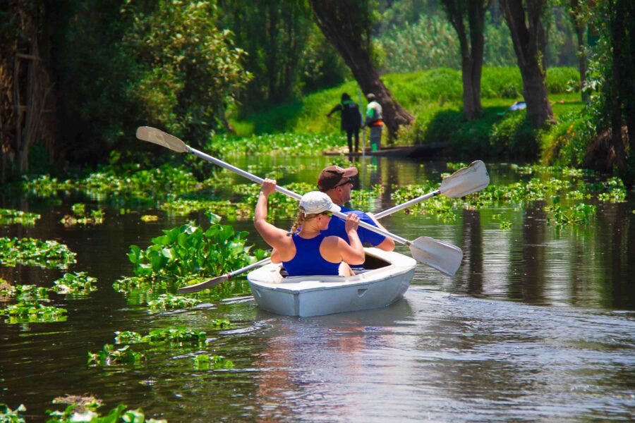 Parque Ecologico de Xochimilco al Sur de la Ciudad de Mexico